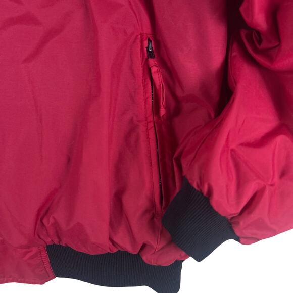 Vintage Red Nylon Fleece Lined Bomber Jacket XL | Workwear Utility 90s Y2K Retro - Picture 10 of 14